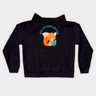 Animal reading book Just one more chapter I Love Books Bookoholic Kids Hoodie